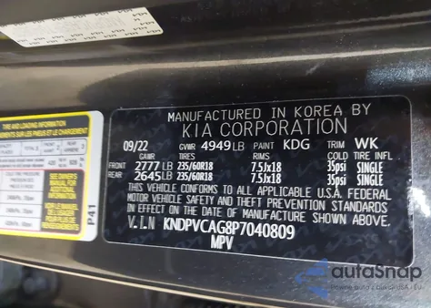 2023 Kia Sportage Hybrid Ex from USA, damaged, VIN KNDPVCAG8P7040809